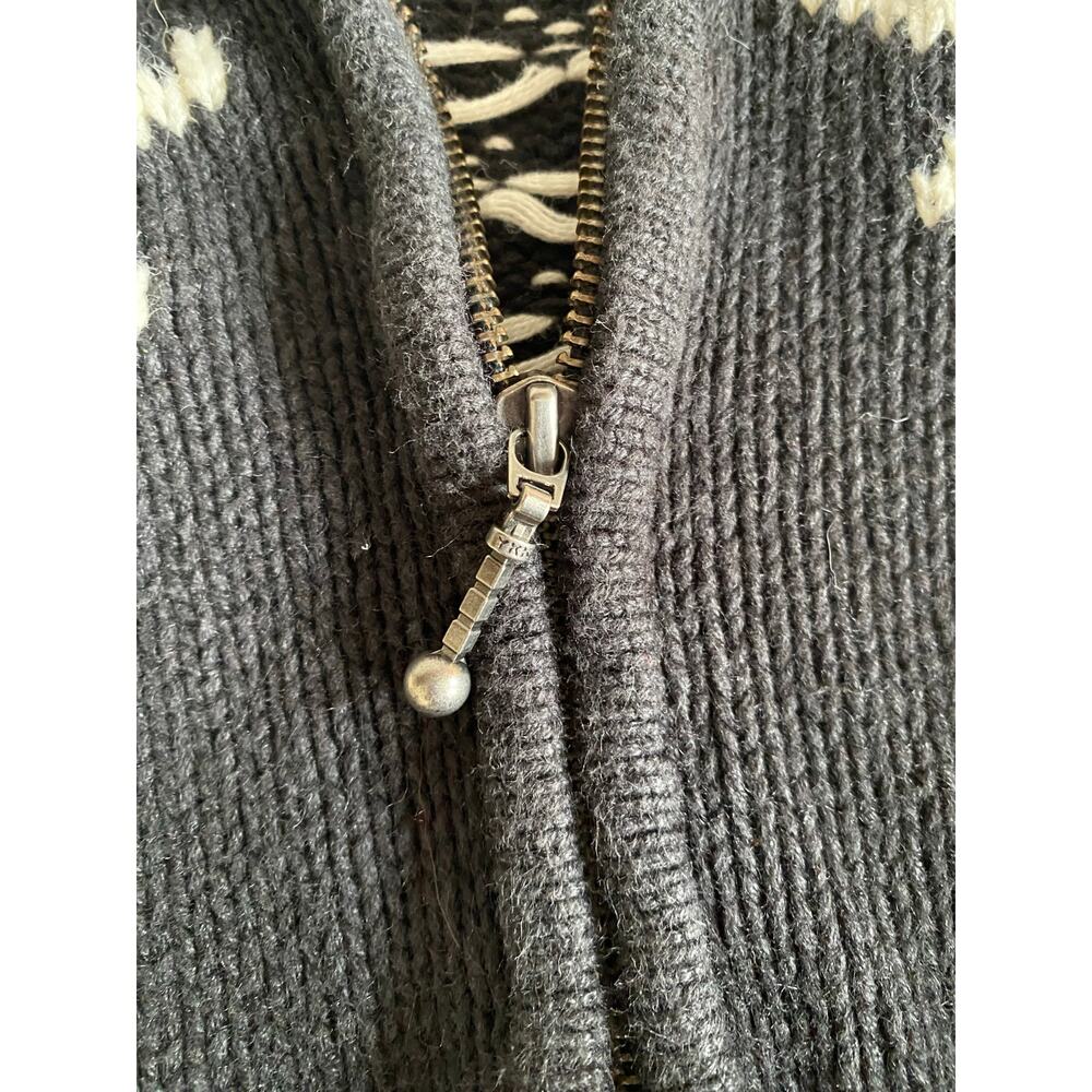 Womens Woolrich Cotton Nordic Deer Zip Up Cardigan Sweater Large Cabin - Picture 6 of 9